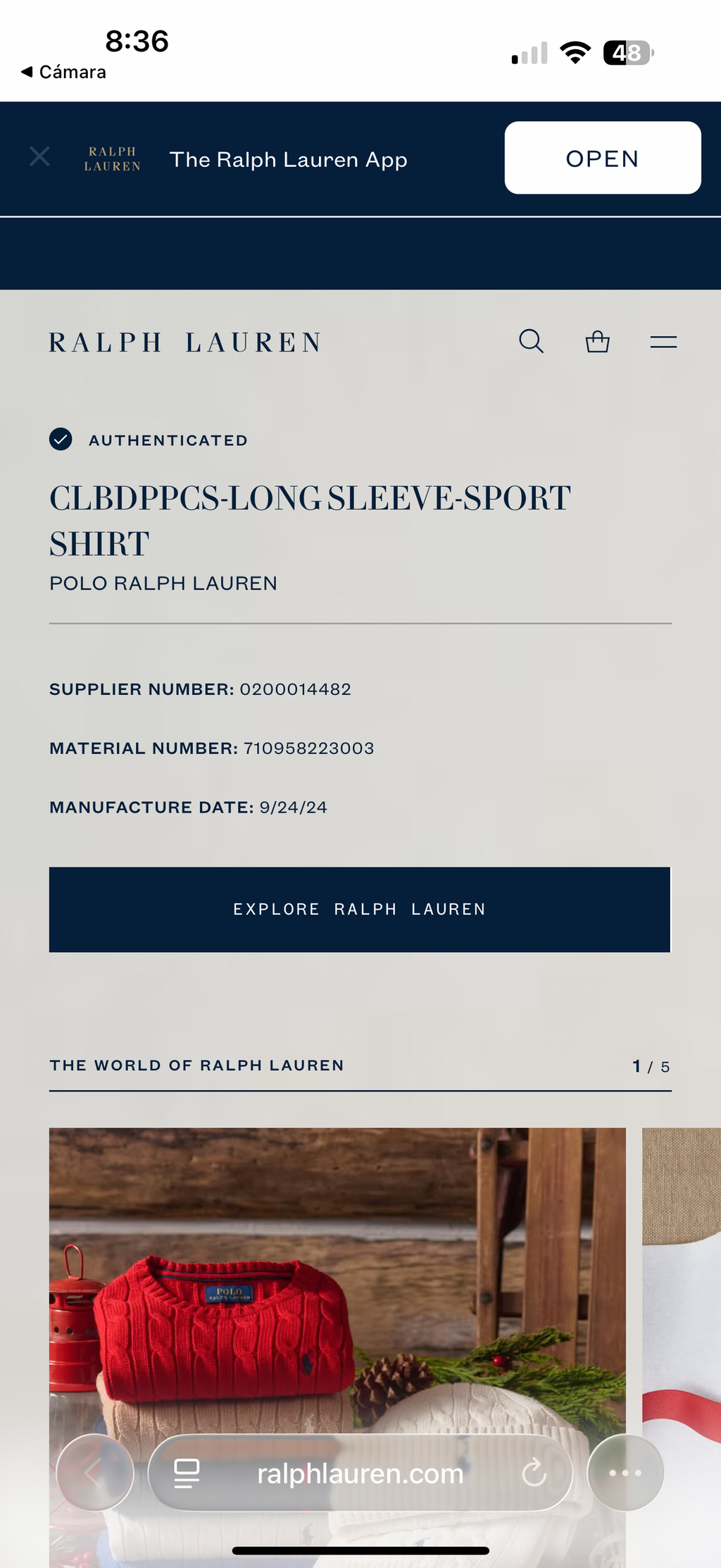 CAMISA RALPH LAUREN