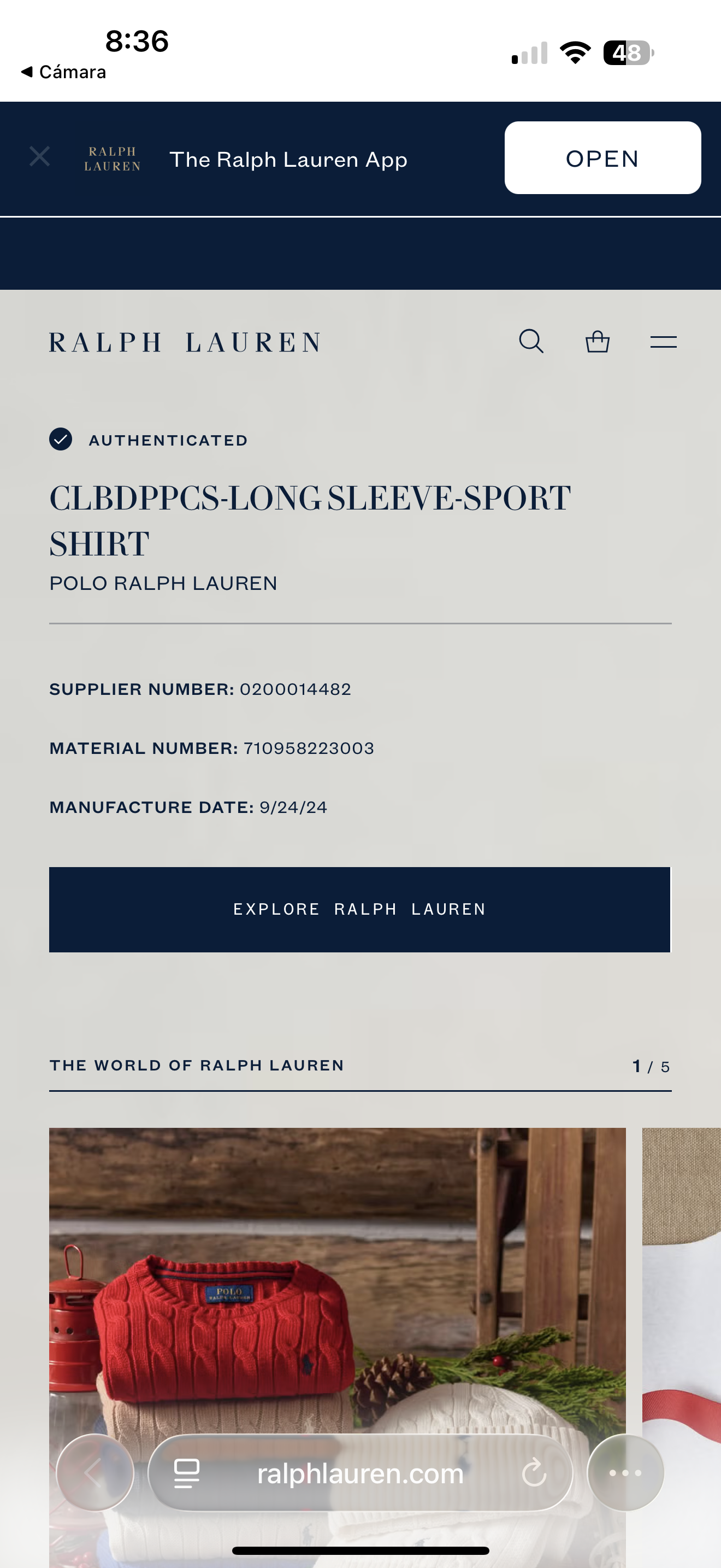CAMISA RALPH LAUREN