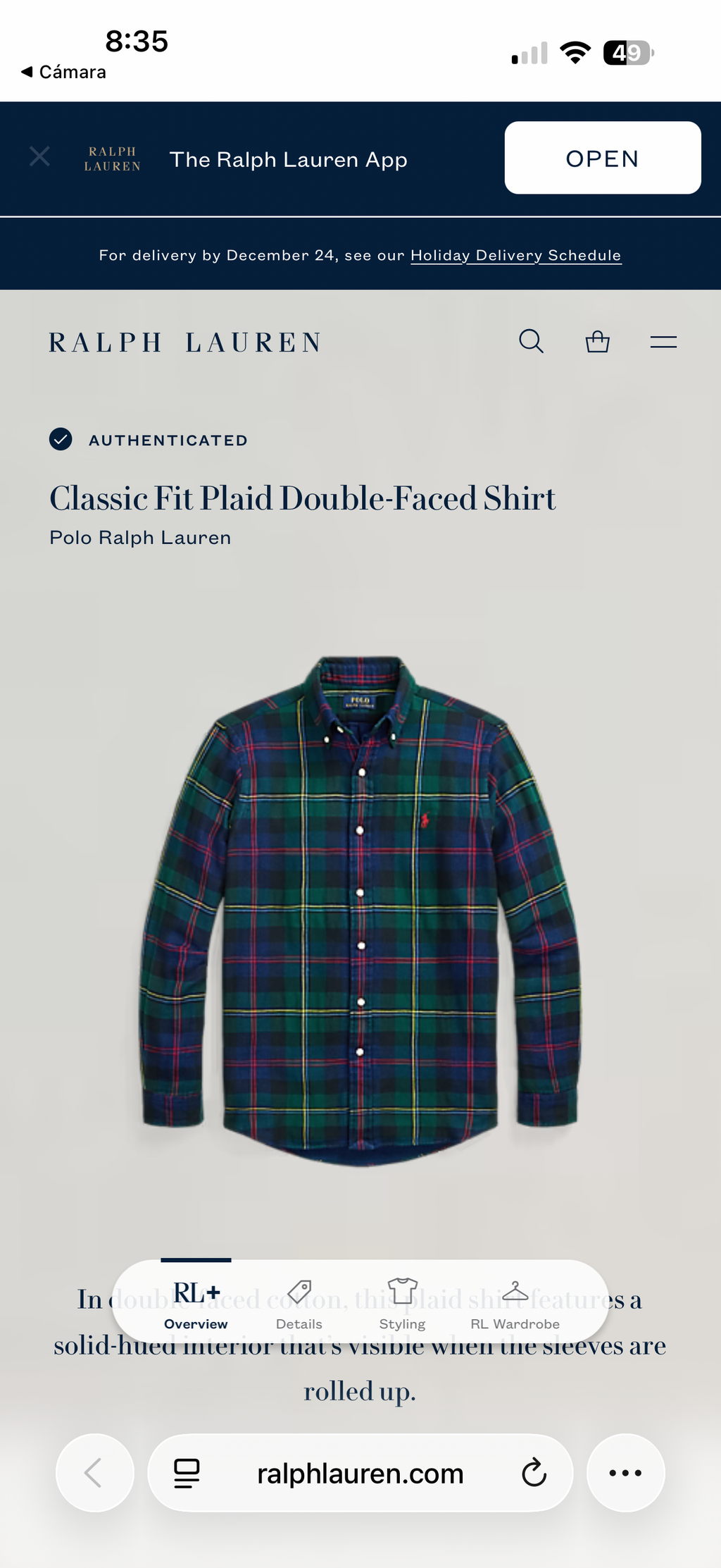 CAMISA RALPH LAUREN
