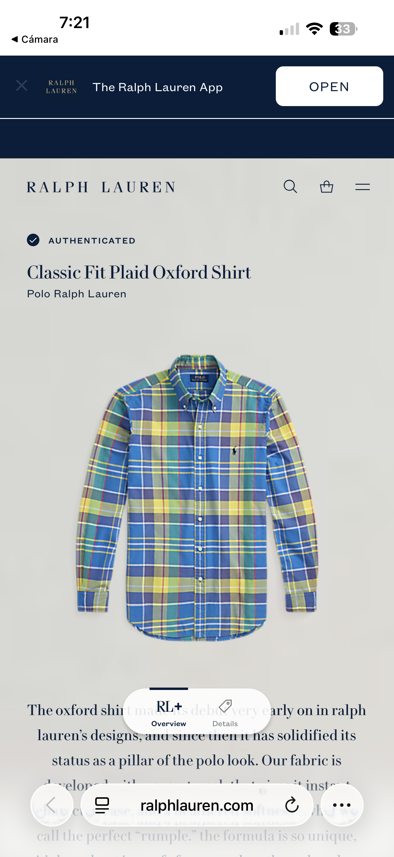 CAMISA RALPH LAUREN