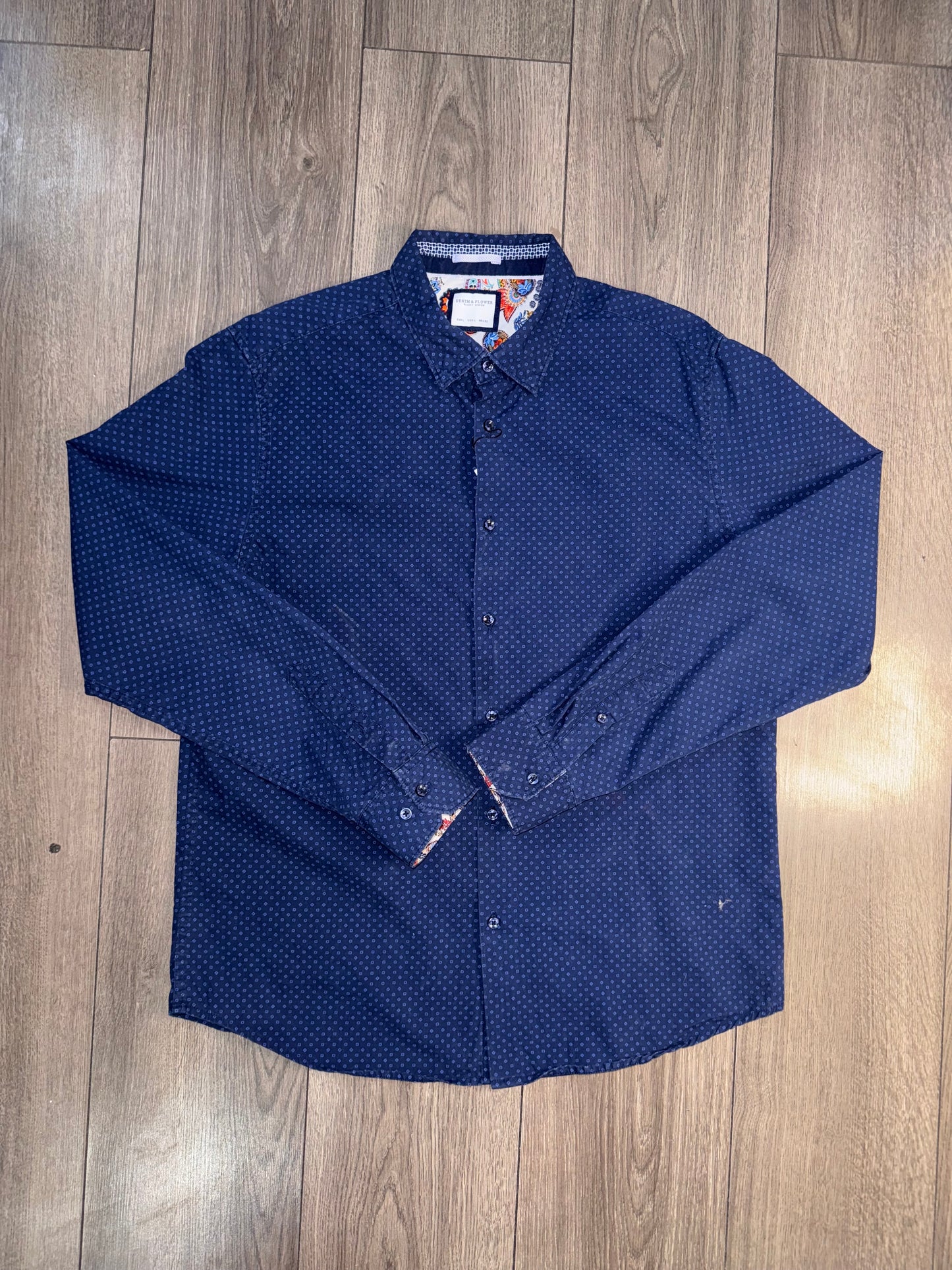 L CAMISA DENIM & FLOWER