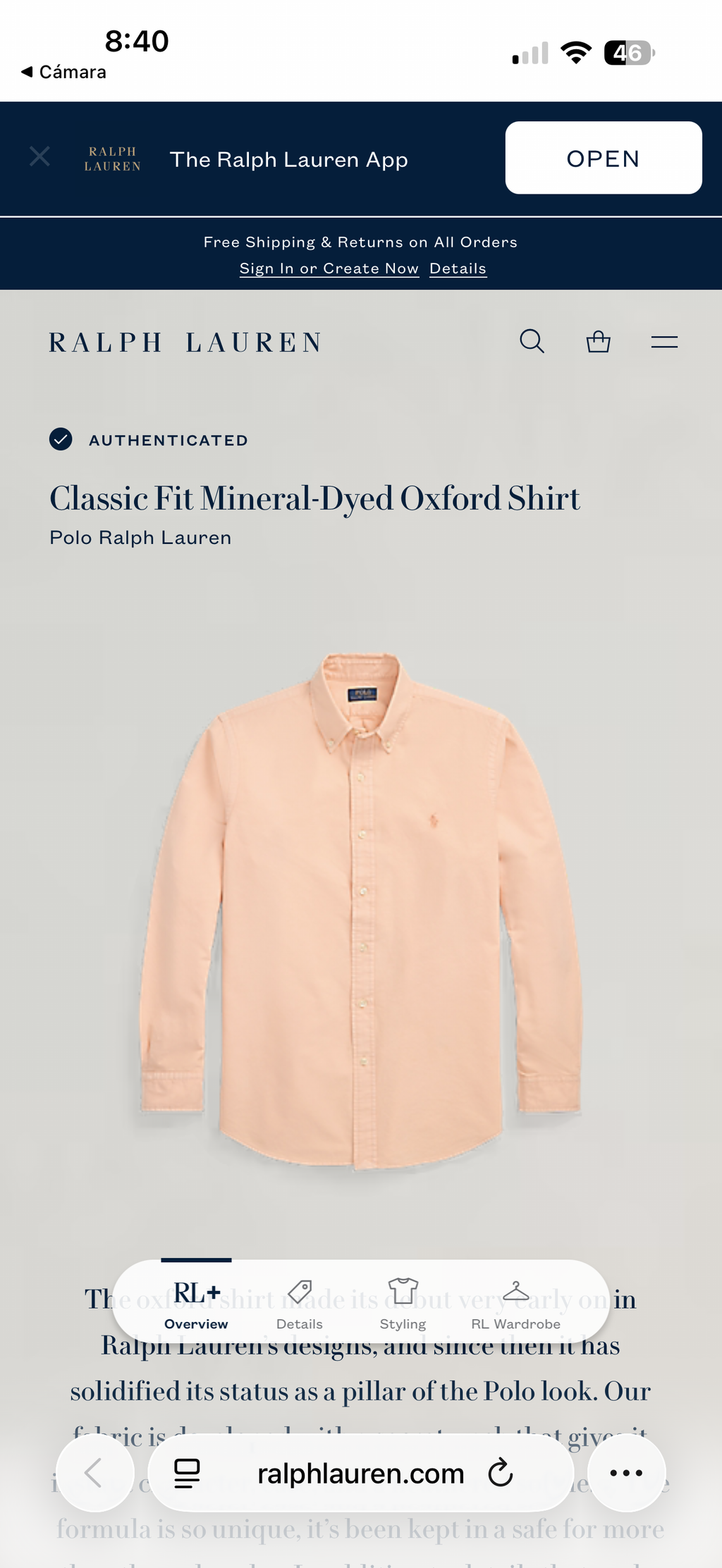 CAMISA RALPH LAUREN