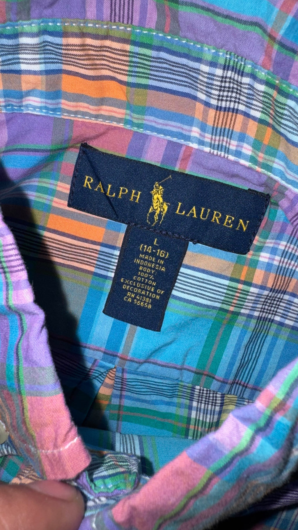 CAMISA NIÑO RALPH LAUREN