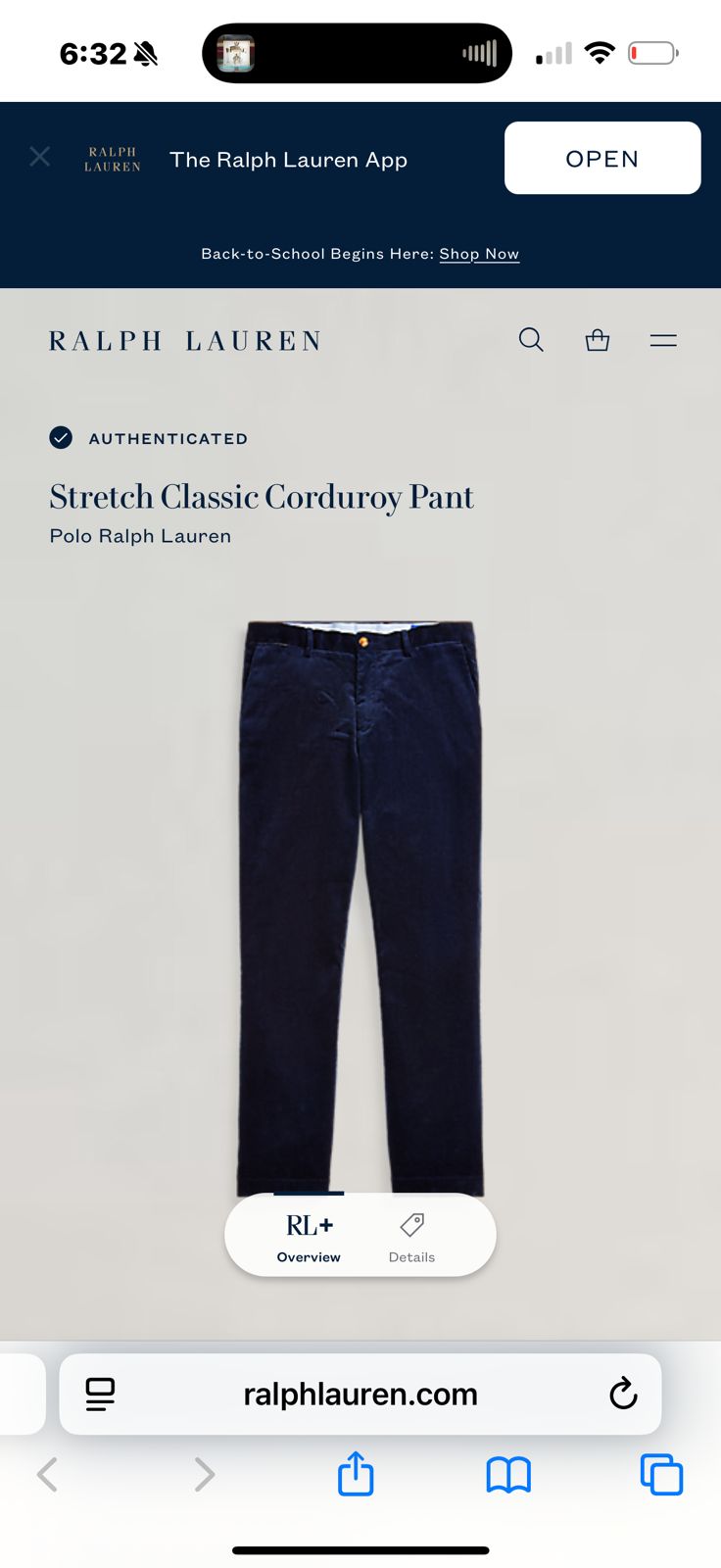 36x30 PANTALÓN RALPH