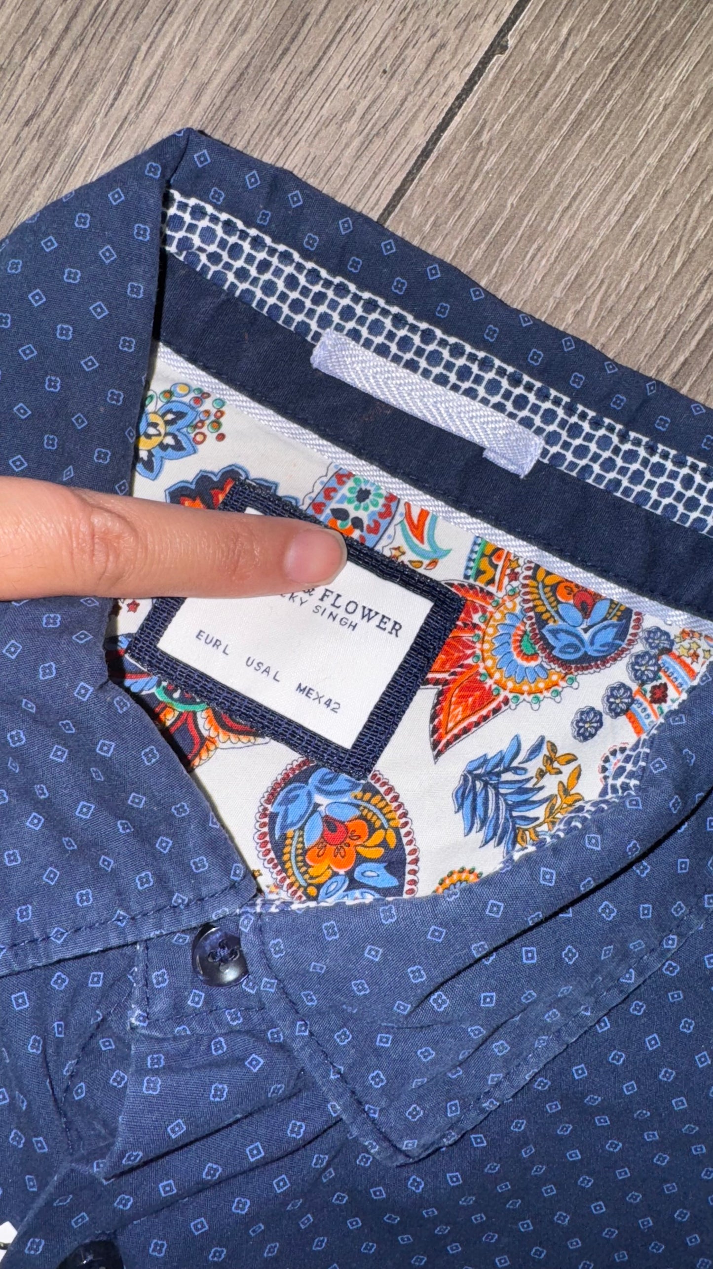 L CAMISA DENIM & FLOWER