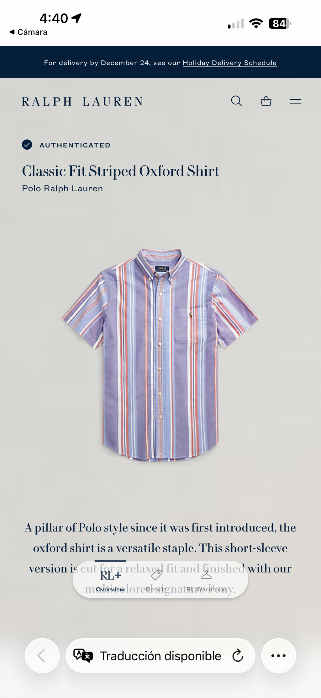CAMISA RALPH LAUREN