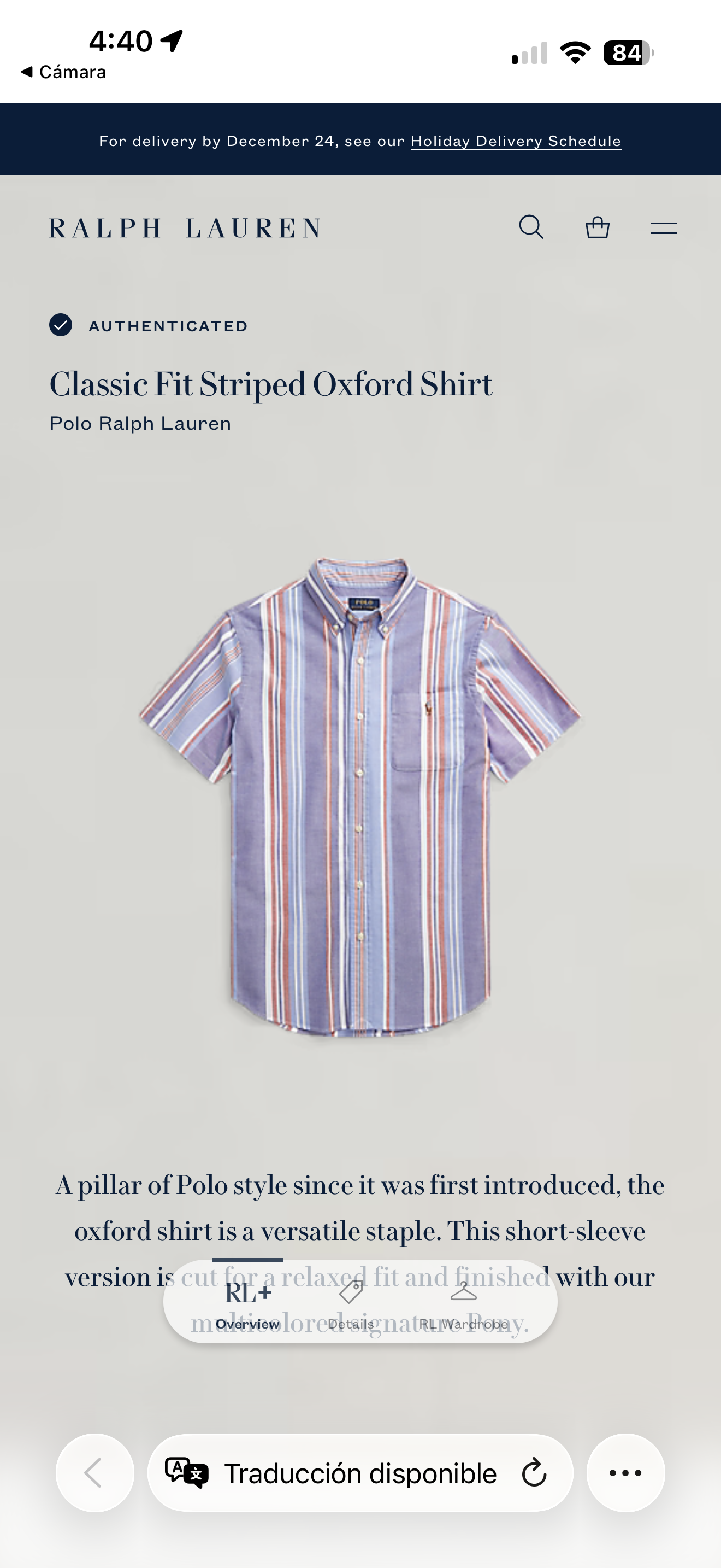 CAMISA RALPH LAUREN