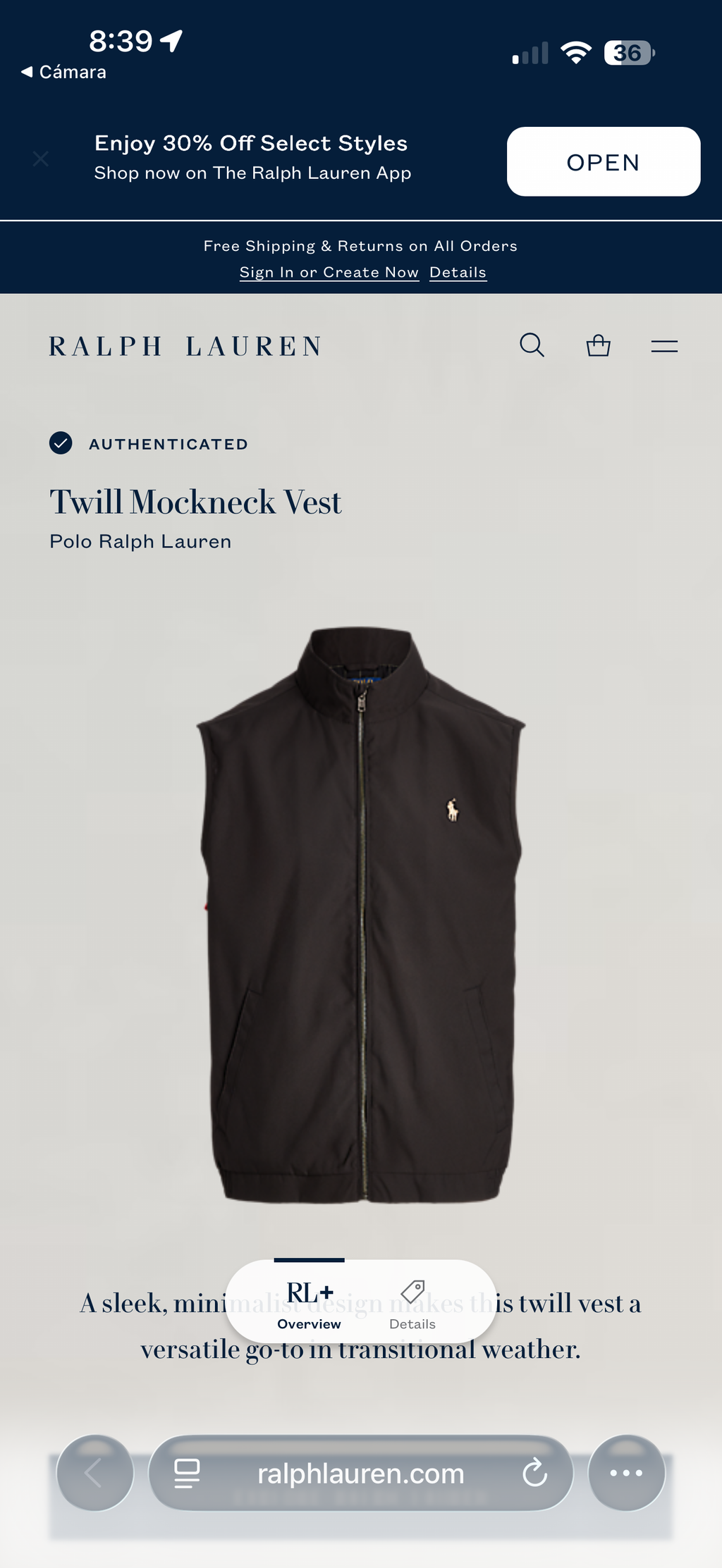 CHALECO RALPH LAUREN