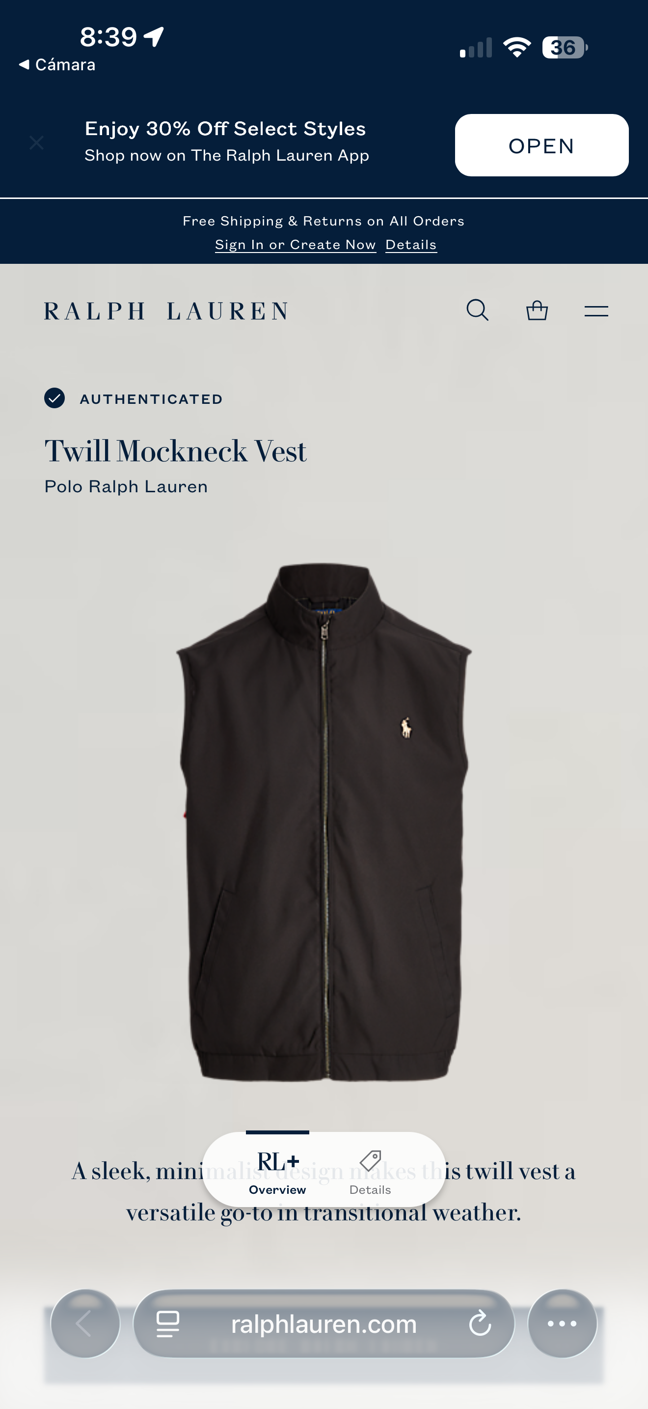 CHALECO RALPH LAUREN