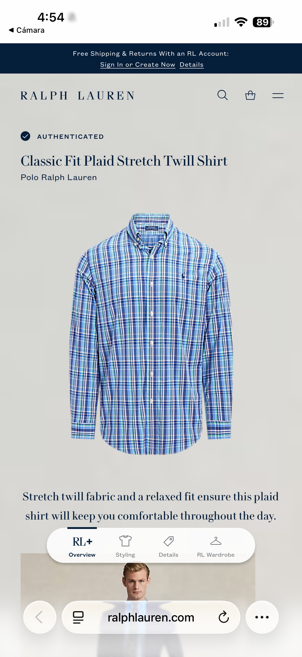 CAMISA RALPH LAUREN