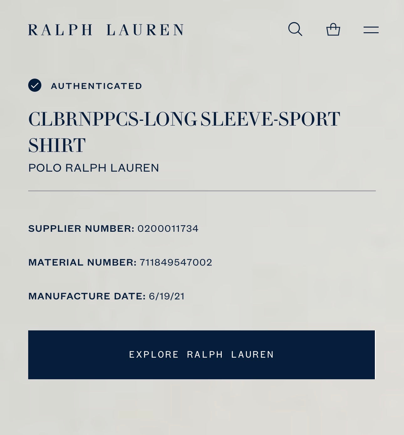 CAMISA RALPH LAUREN