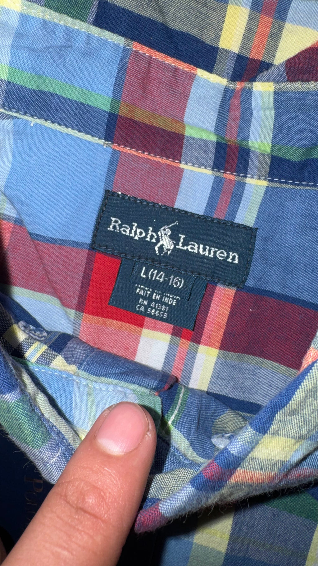 CAMISA NIÑO RALPH LAUREN