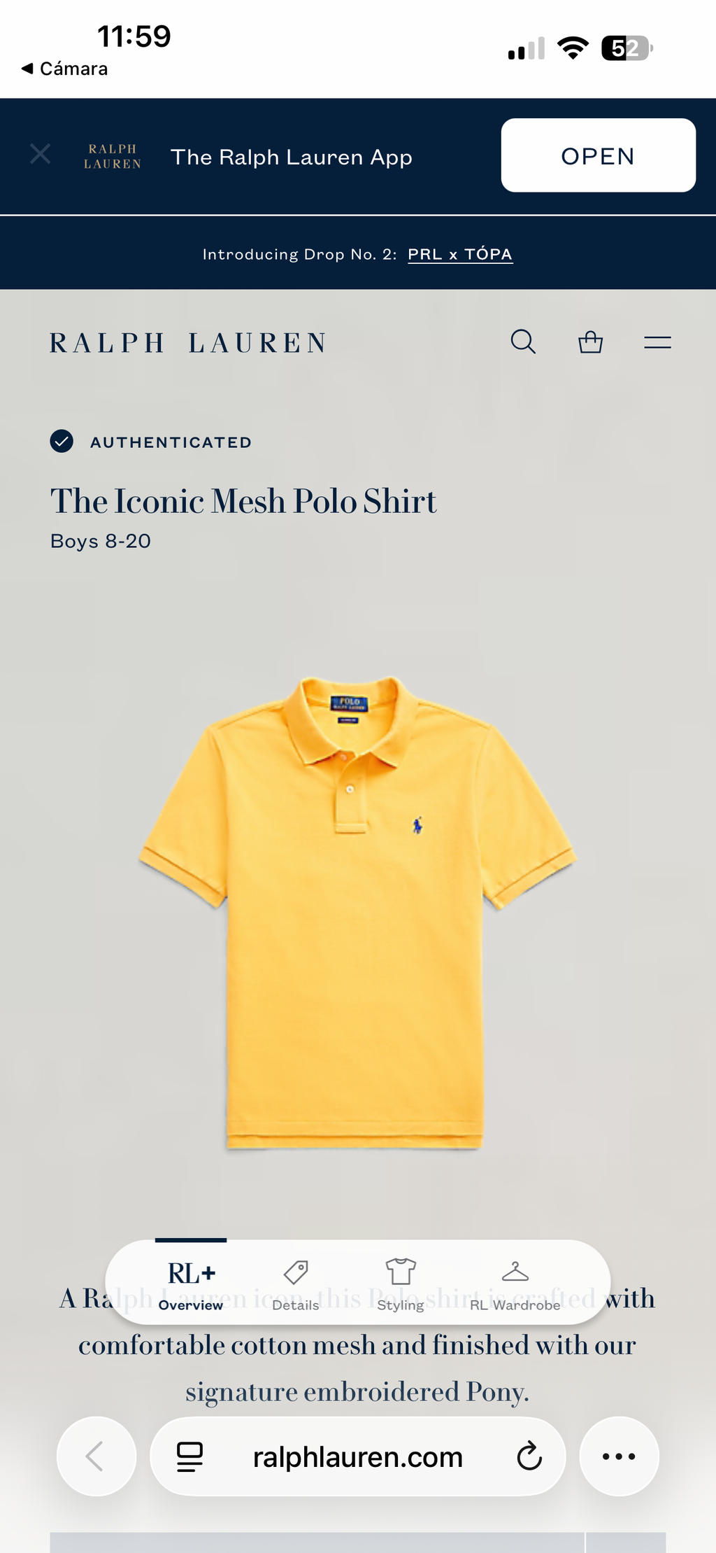 PLAYERA NIÑO RALPH LAUREN