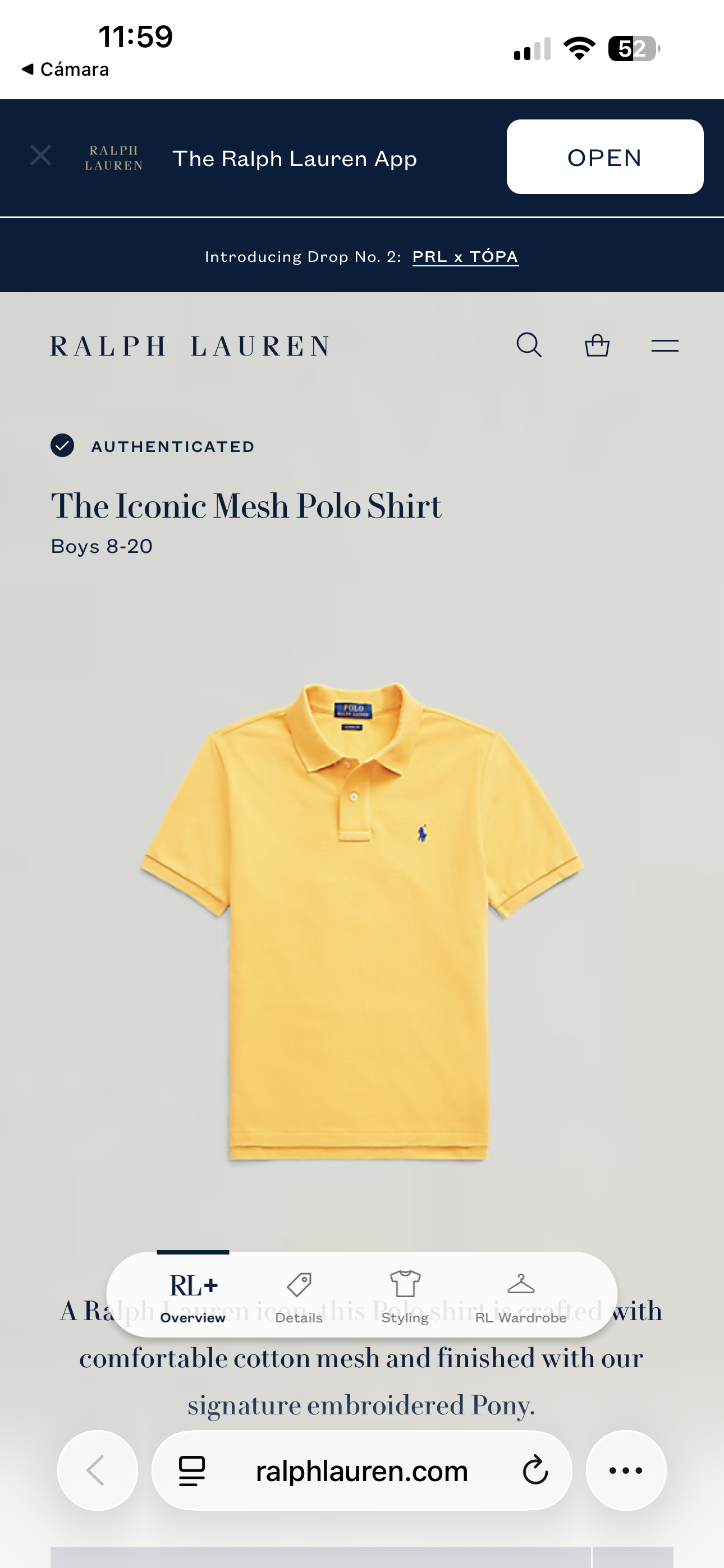 PLAYERA NIÑO RALPH LAUREN
