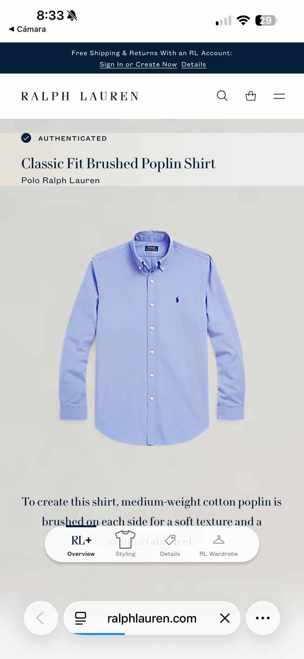 CAMISA RALPH LAUREN