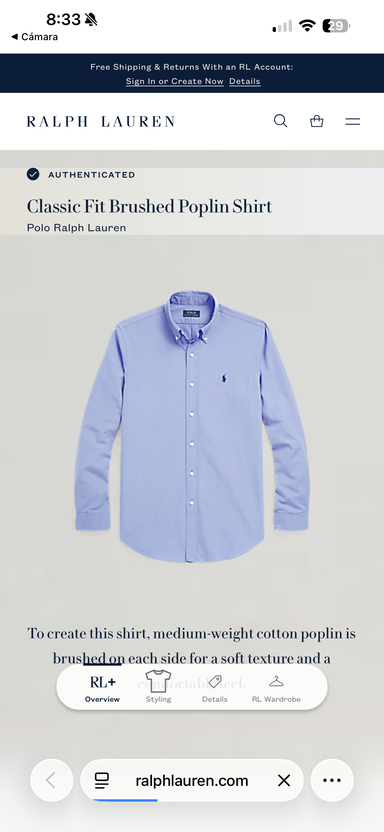 CAMISA RALPH LAUREN