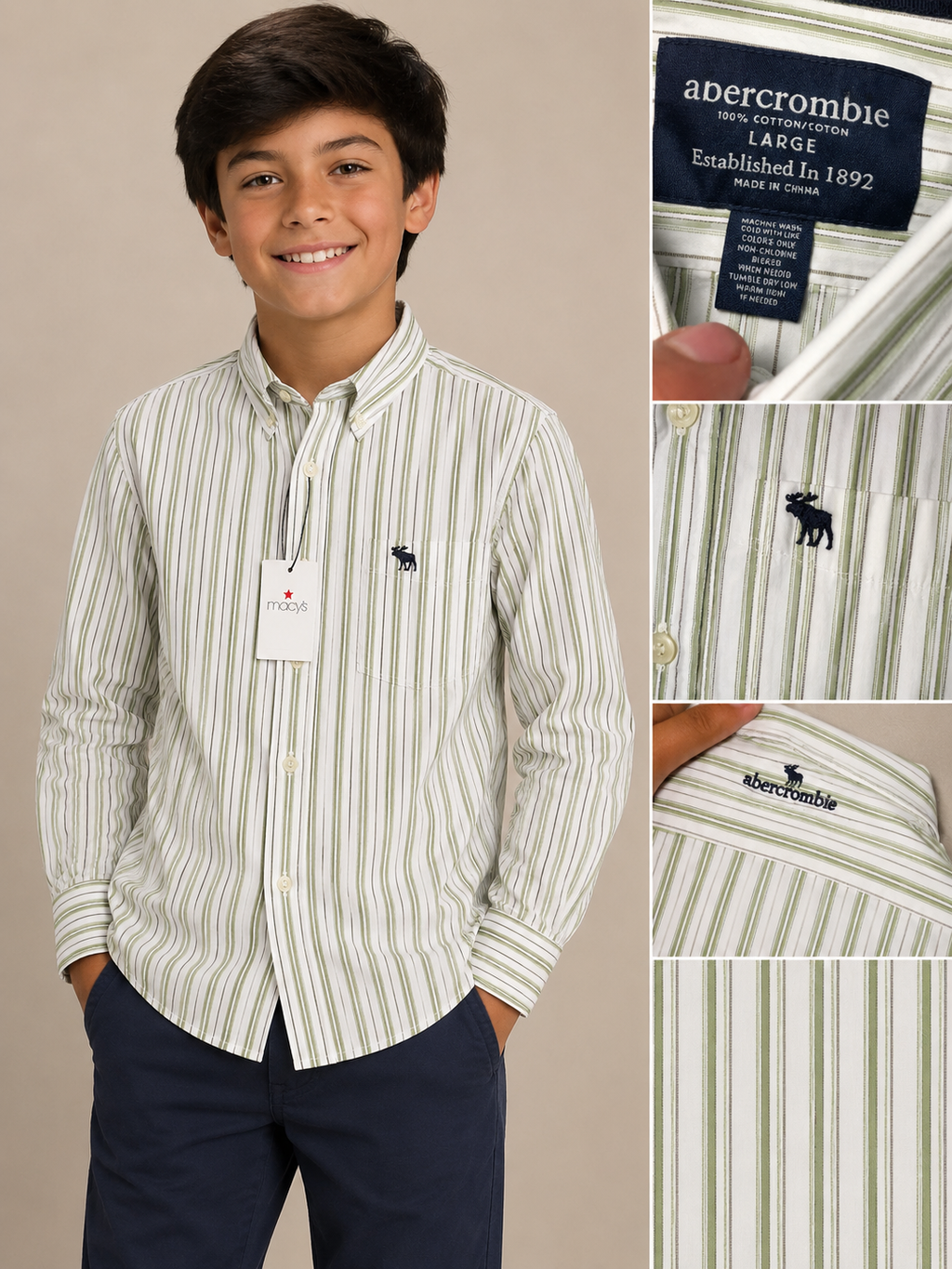CAMISA NIÑO ABERCROMBIE