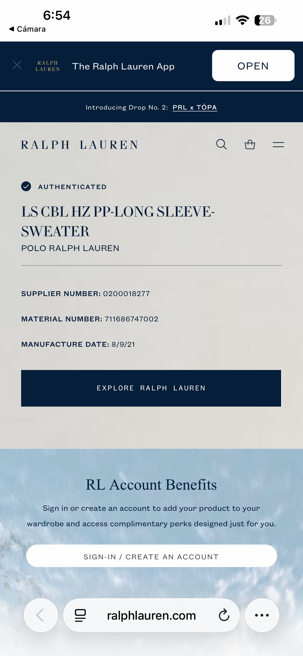 SUÉTER RALPH LAUREN