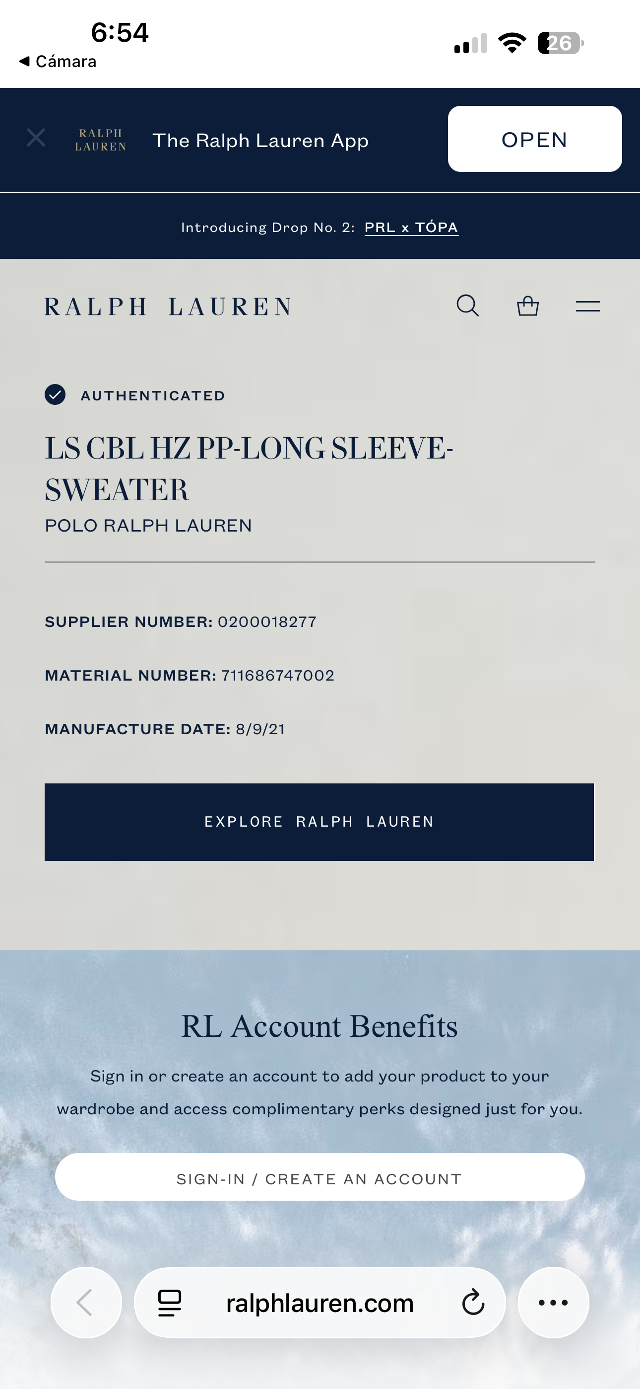 SUÉTER RALPH LAUREN