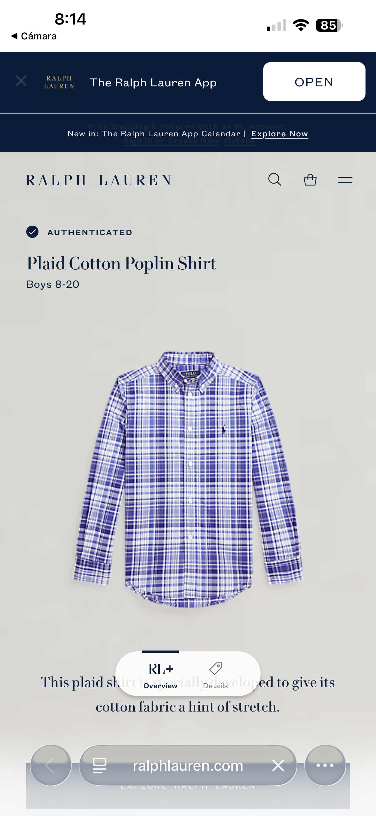 CAMISAS NIÑO RALPH LAUREN