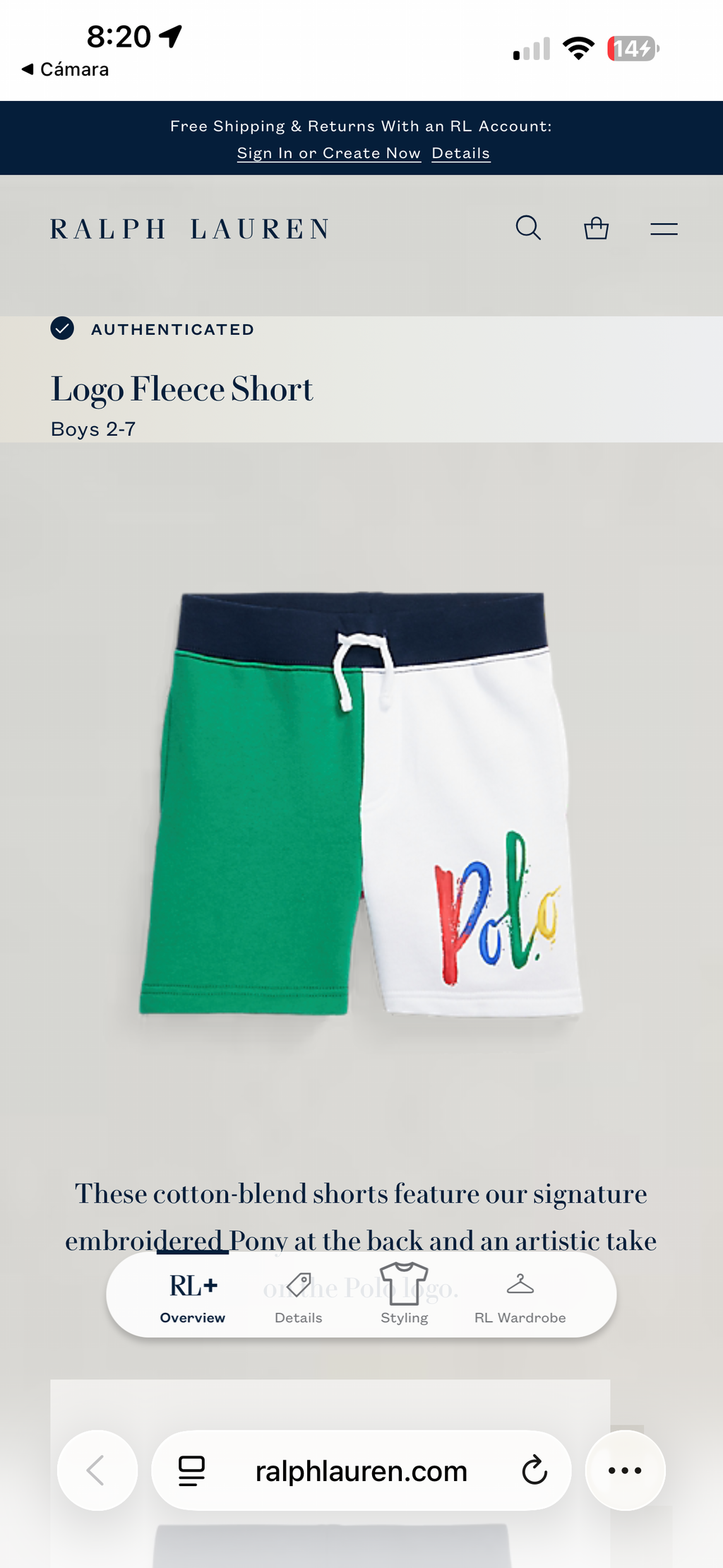 SHORT RALPH LAUREN