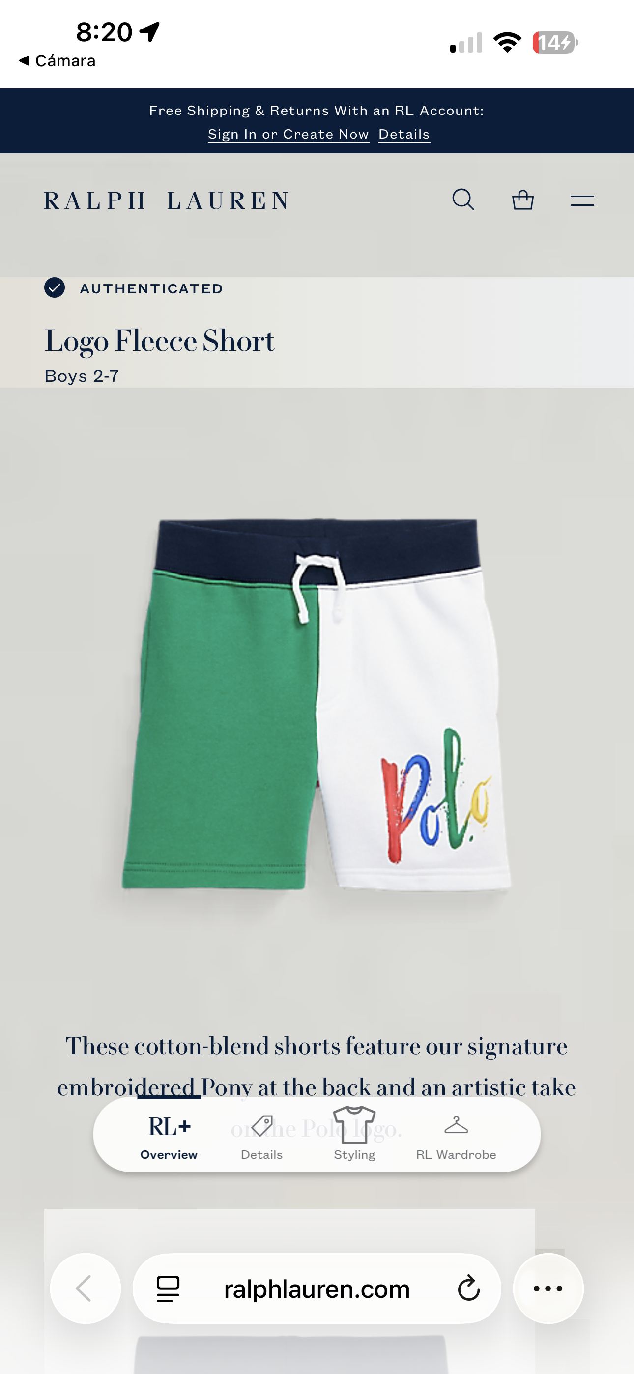 SHORT RALPH LAUREN