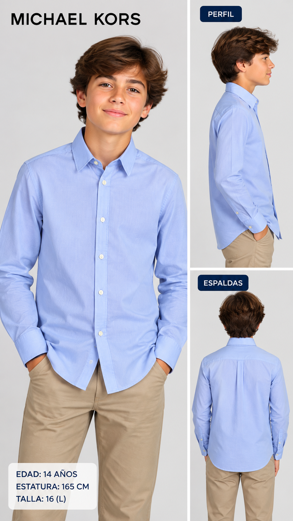 CAMISA NIÑO MICHAEL KORS
