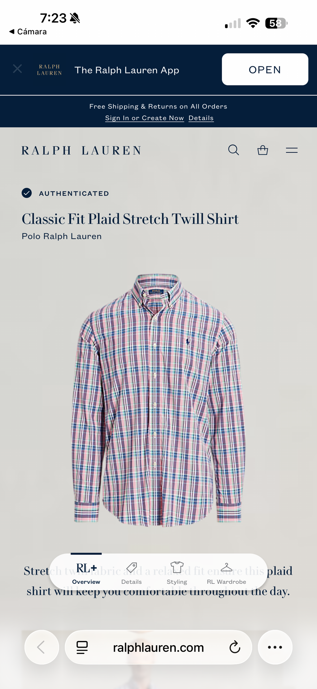 CAMISA RALPH LAUREN