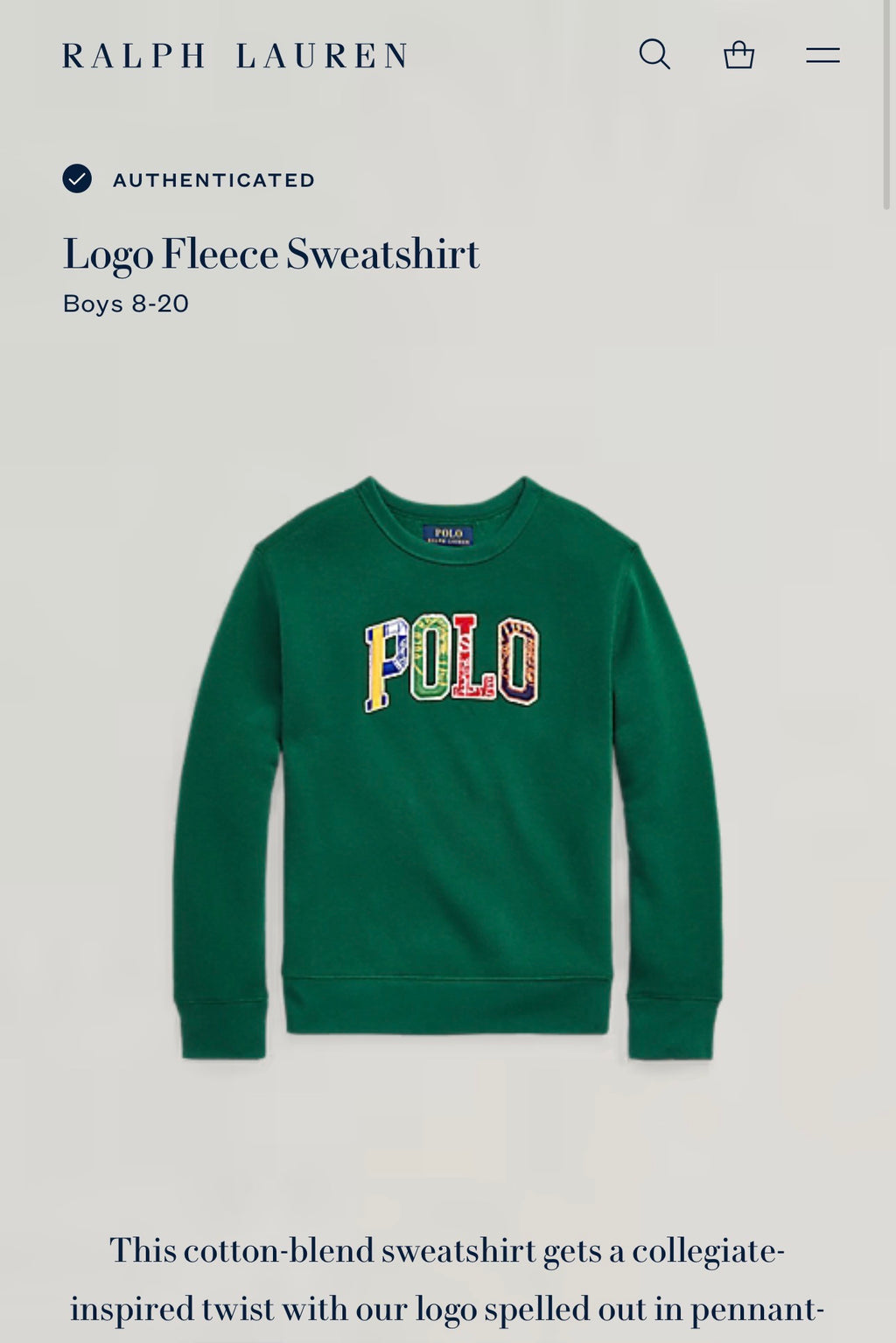 SUDADERA RALPH LAUREN