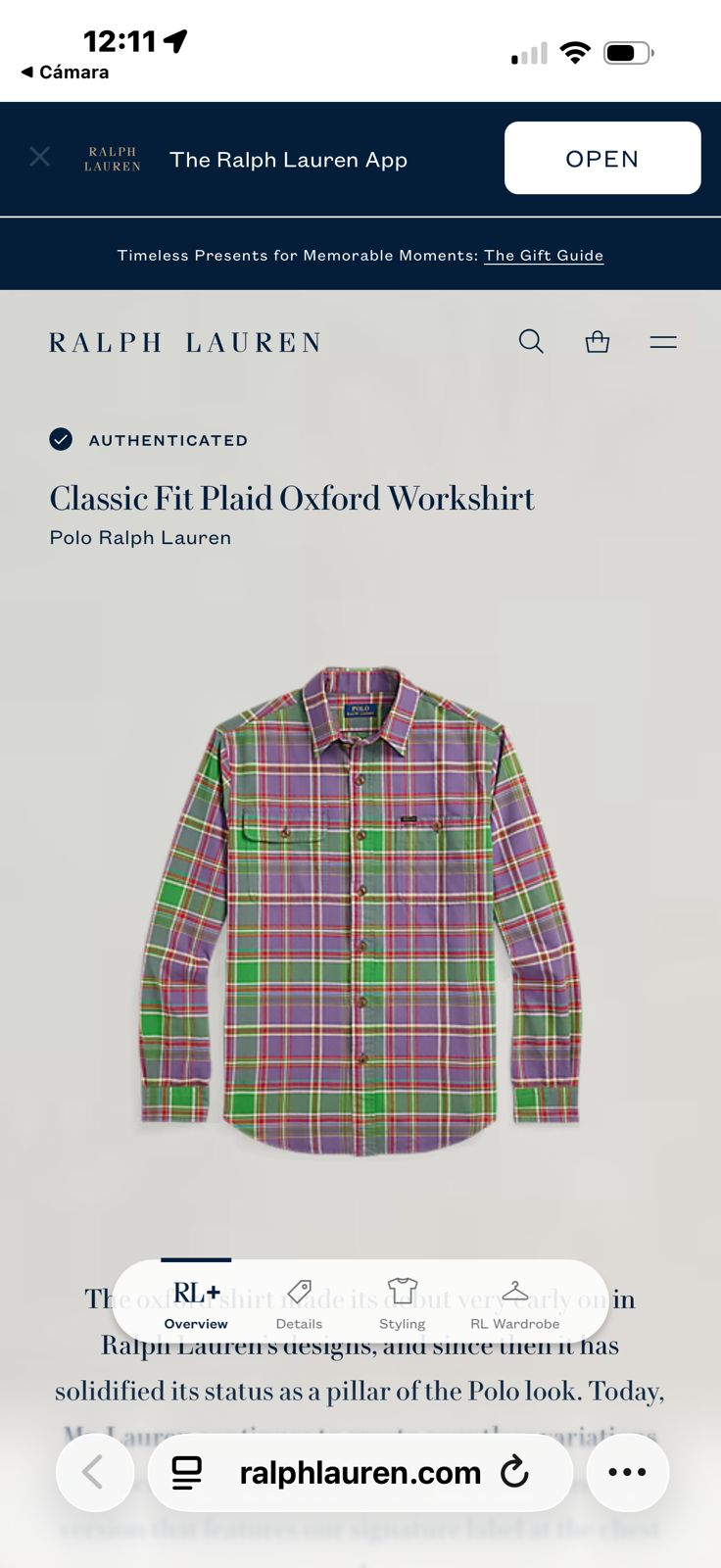 CAMISA RALPH LAUREN
