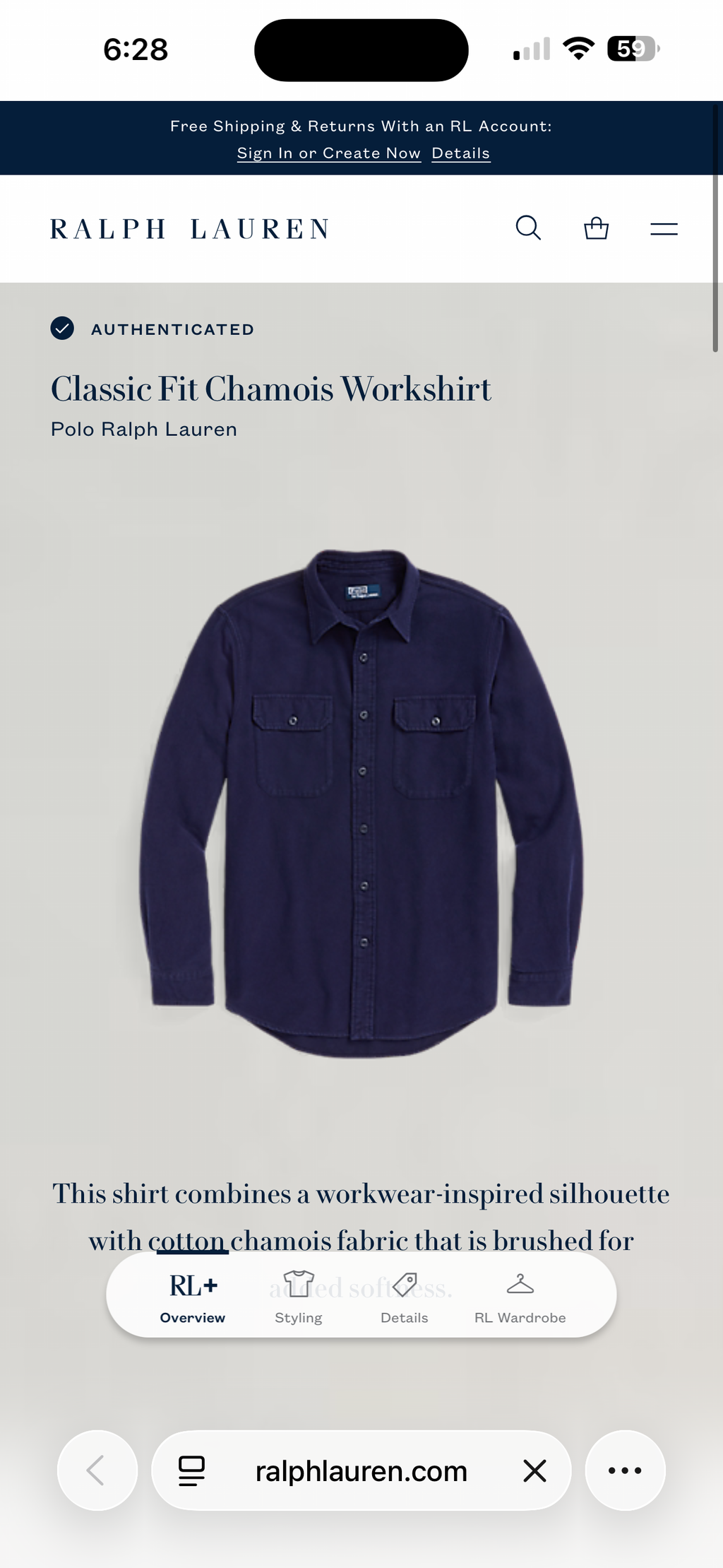 CAMISA RALPH LAUREN