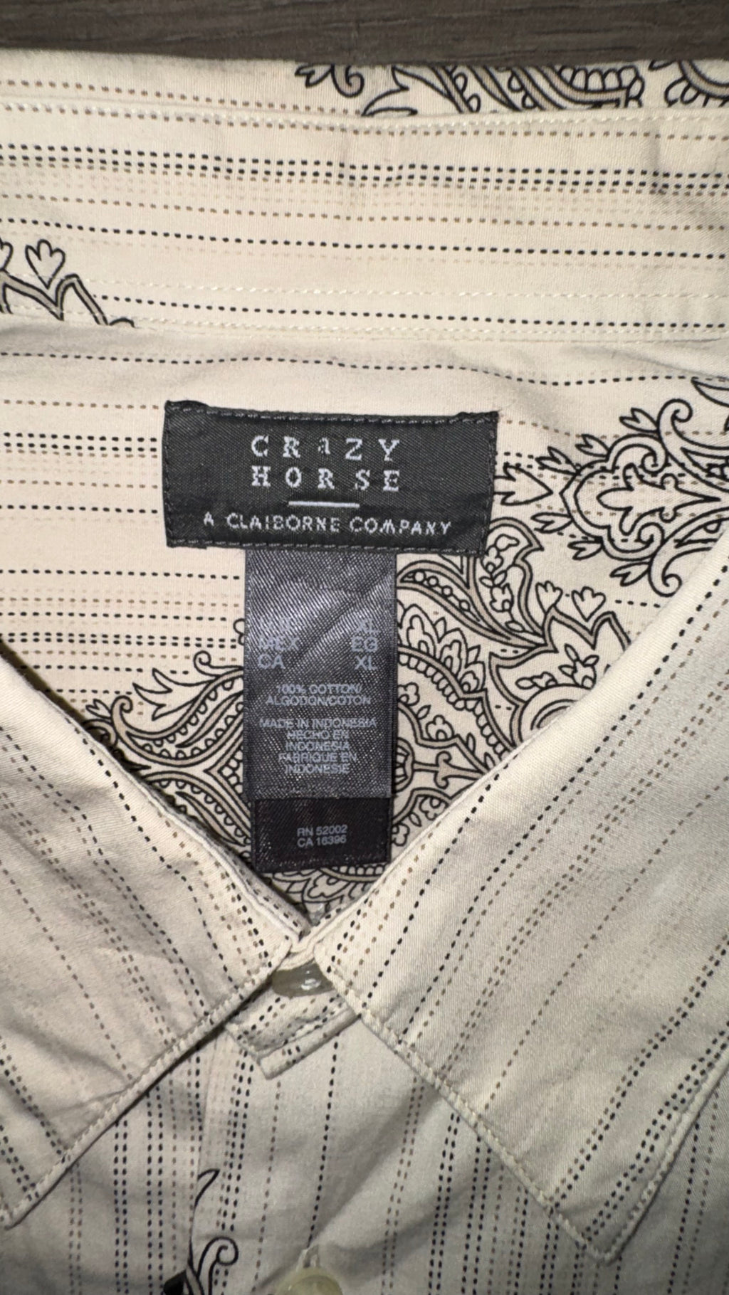 CAMISA CRAZY HORSE
