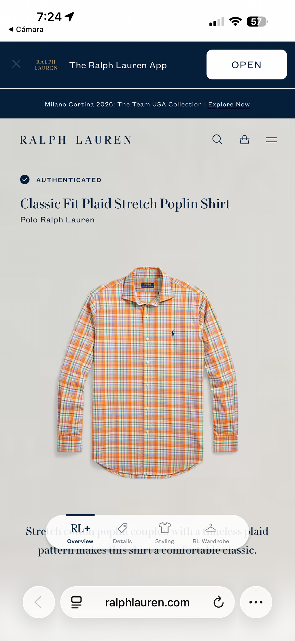 CAMISA RALPH LAUREN