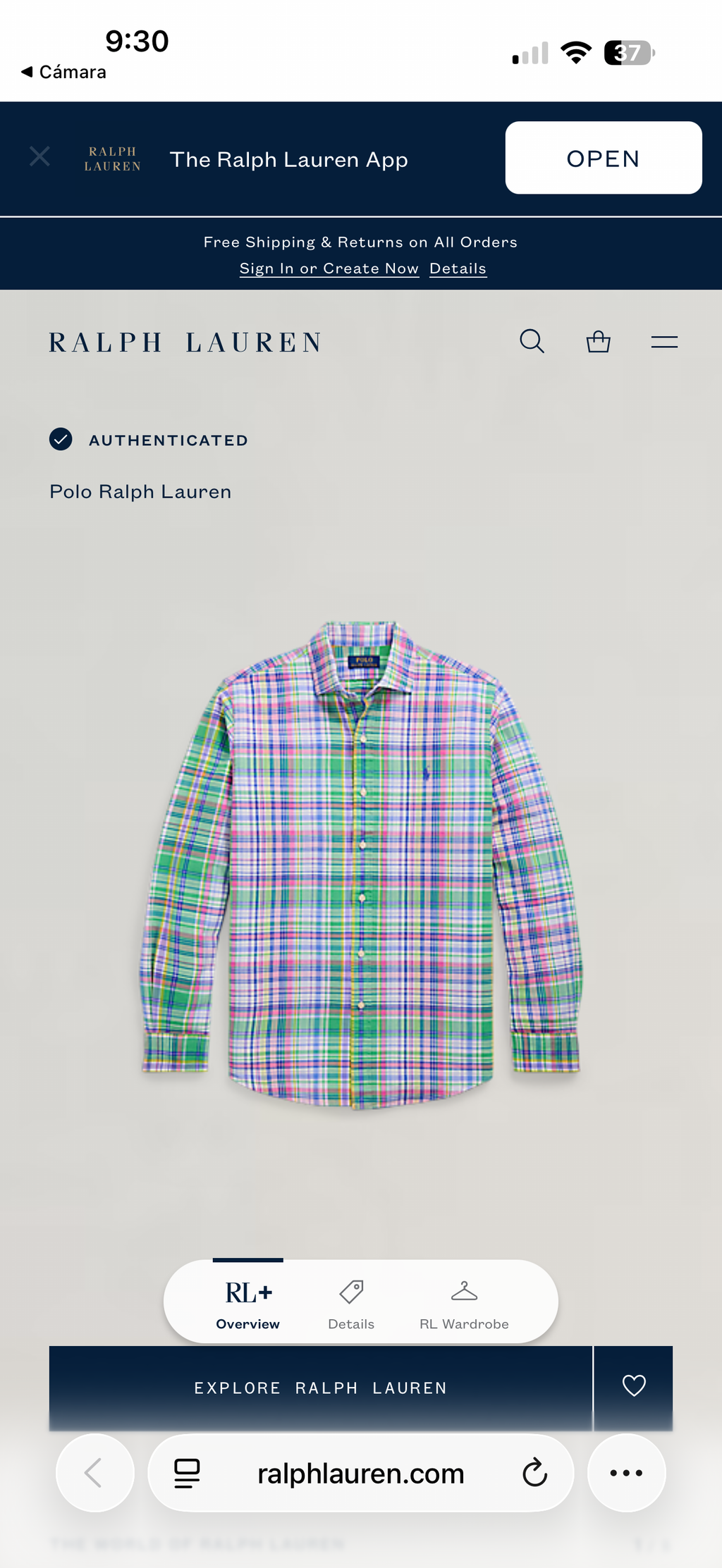 CAMISA RALPH LAUREN