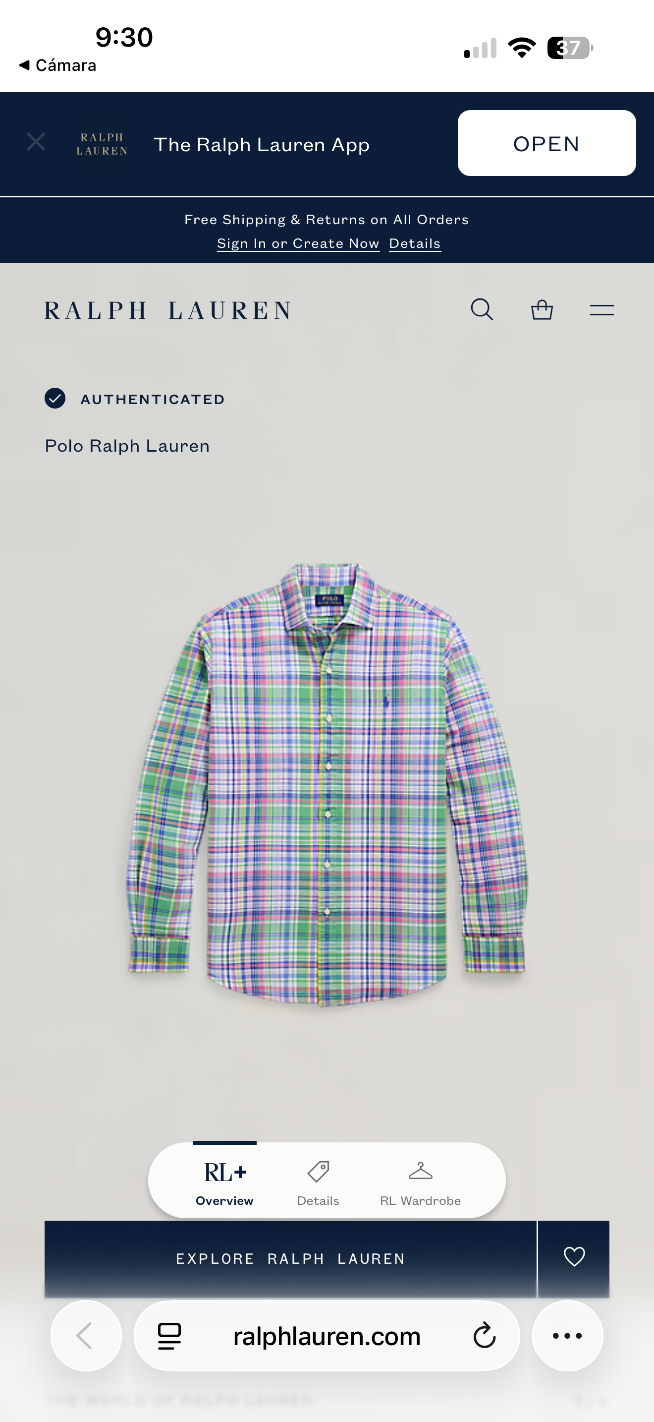 CAMISA RALPH LAUREN
