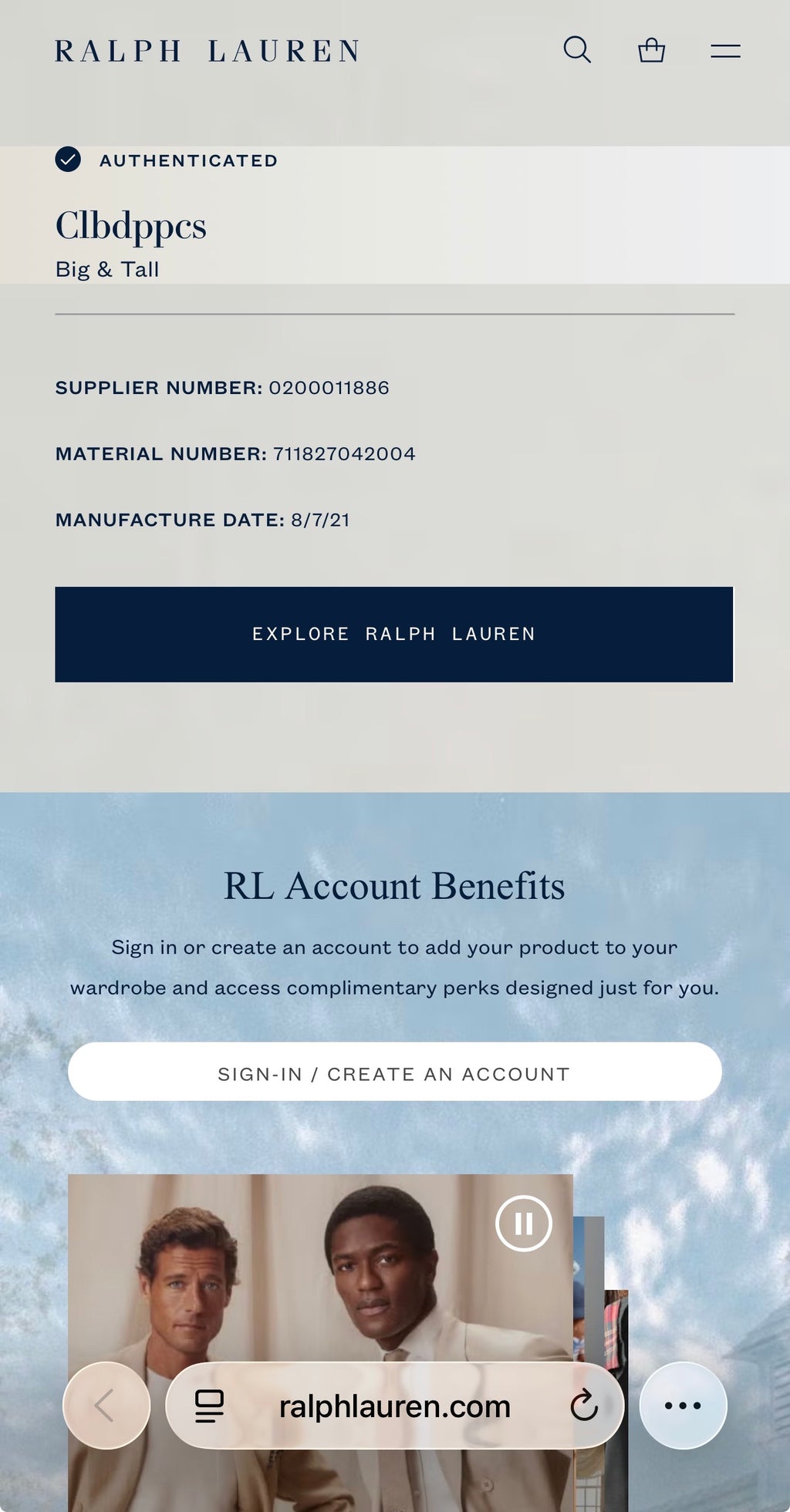 CAMISA RALPH LAUREN