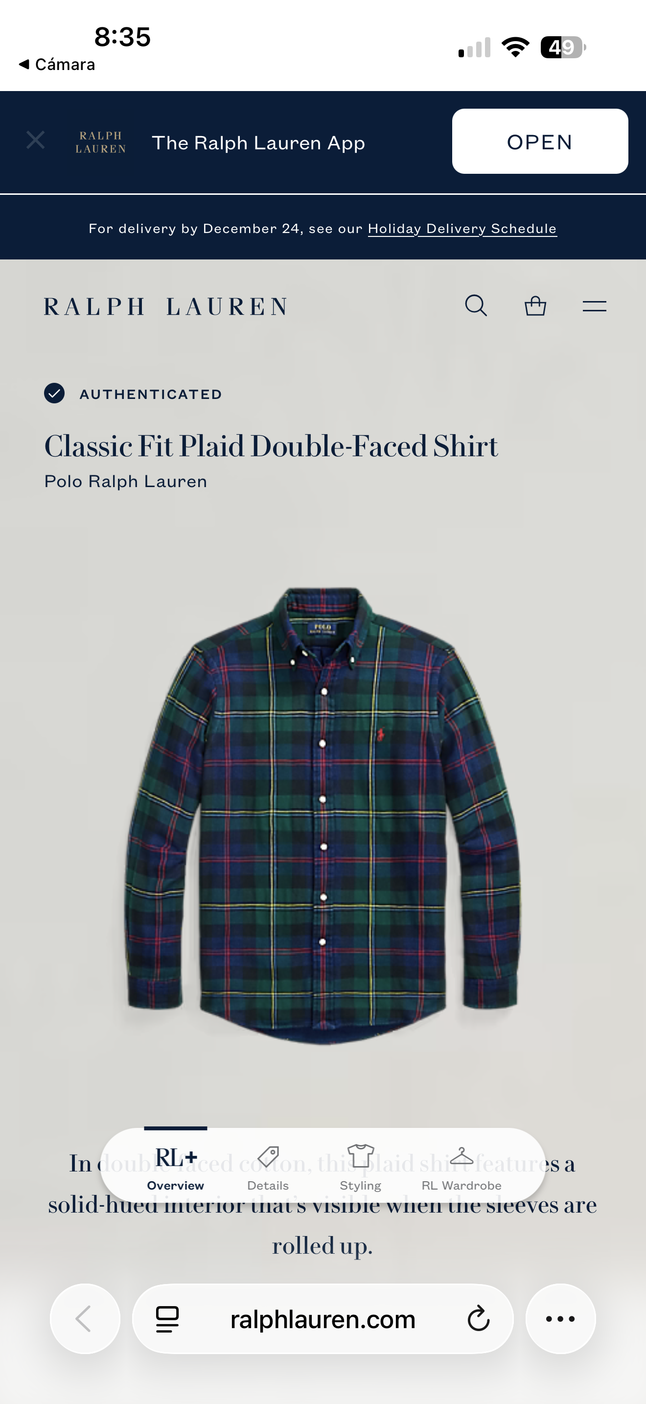 CAMISA RALPH LAUREN