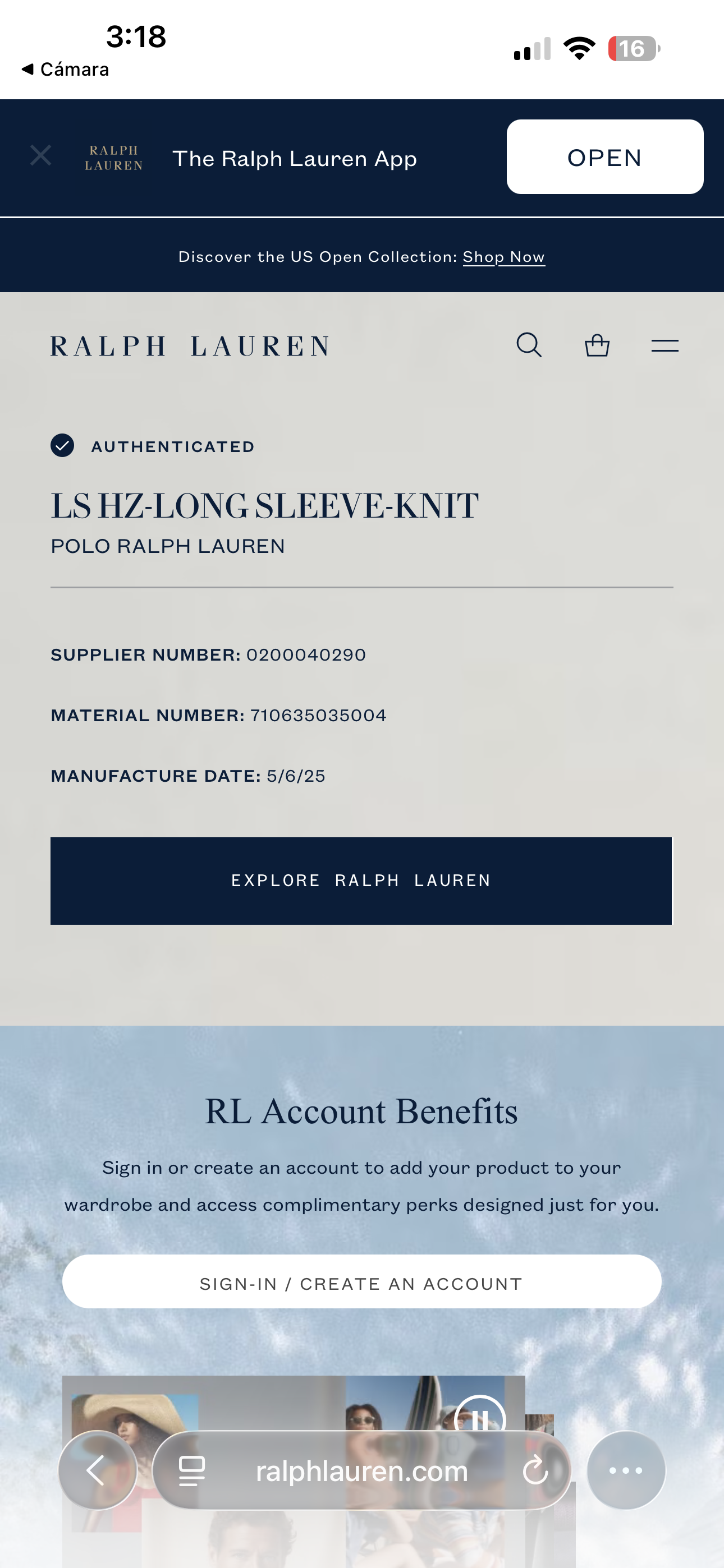 SUÉTER RALPH LAUREN