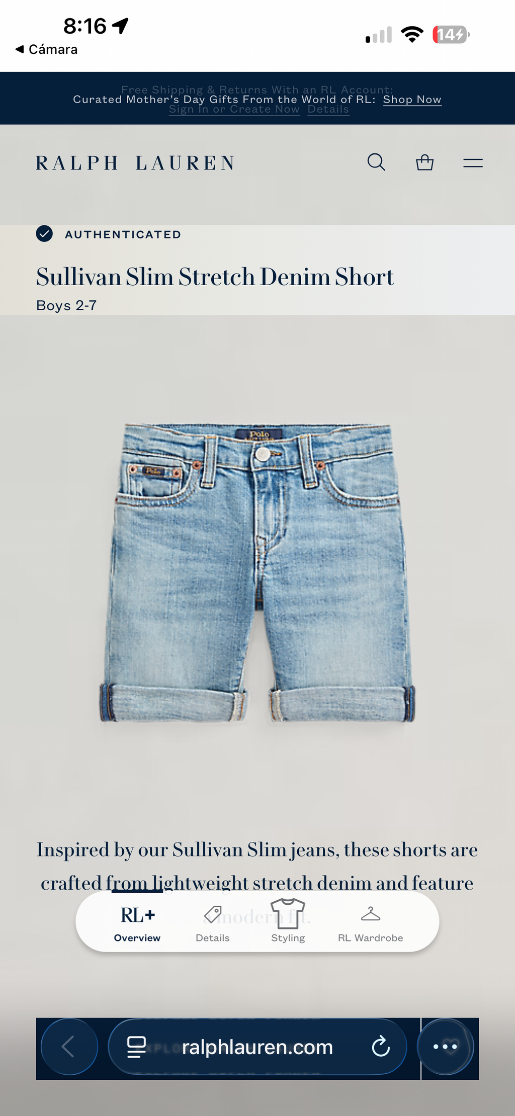 BERMUDA RALPH LAUREN