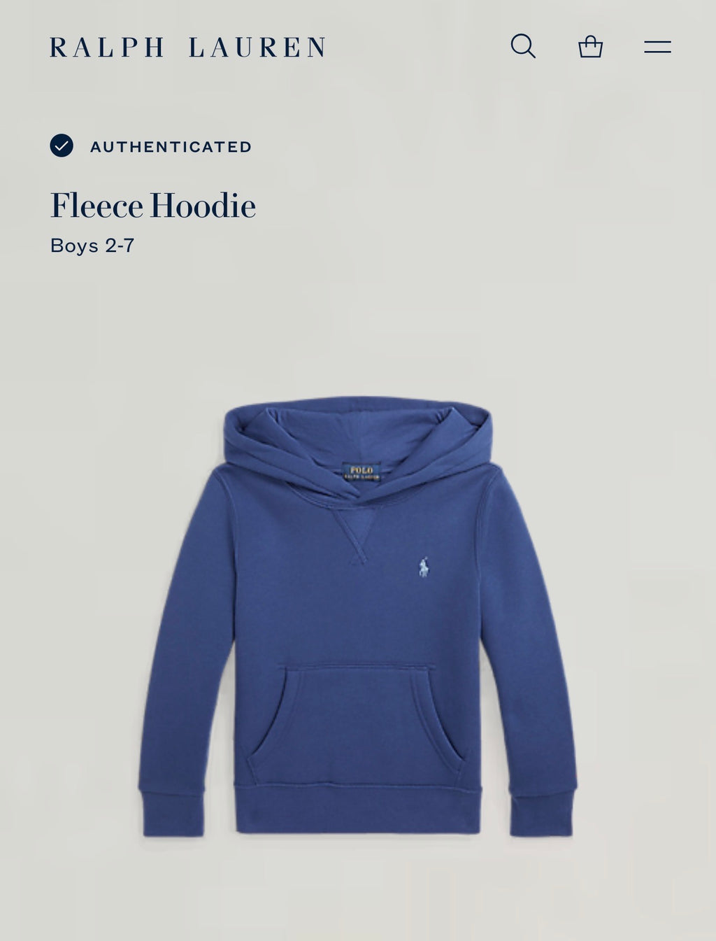 SUDADERA NIÑO RALPH LAUREN