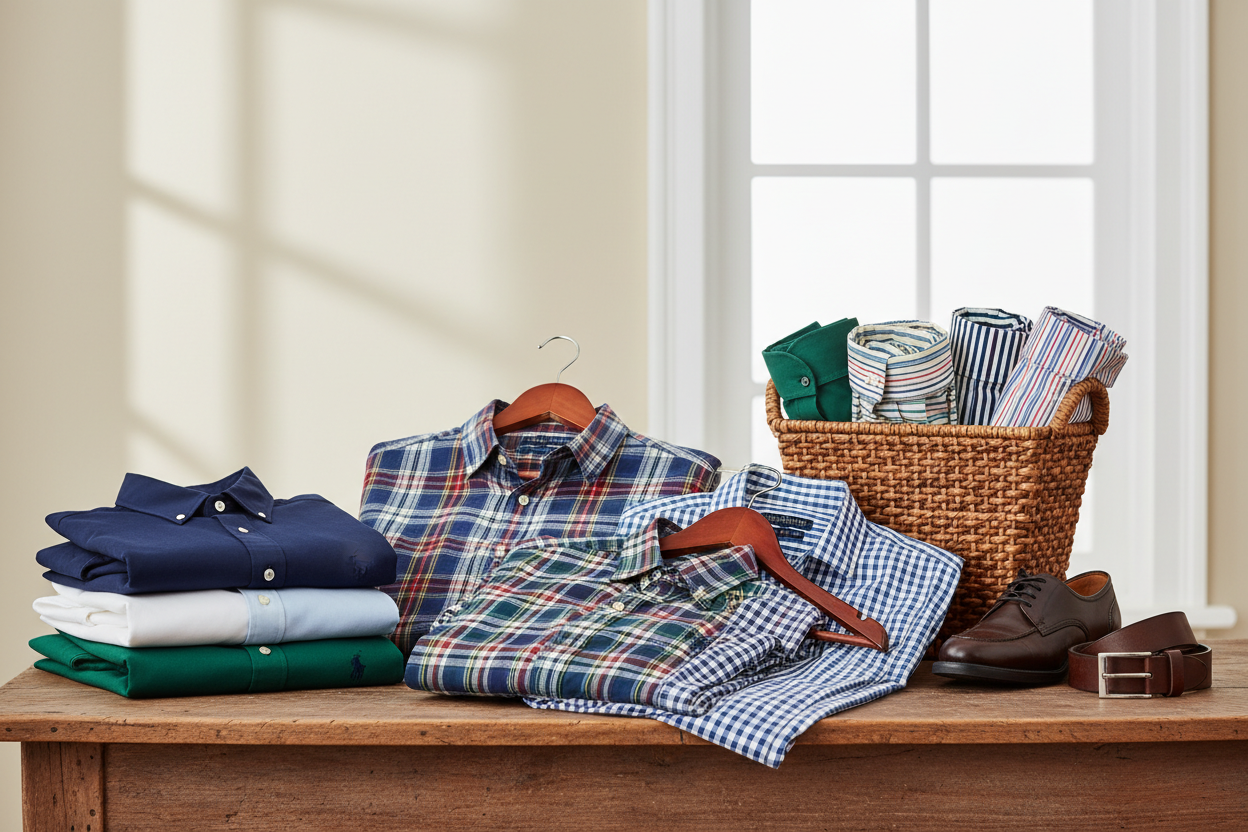 CAMISAS LISAS, DE CUADROS Y RALLAS RALP LAUREN 