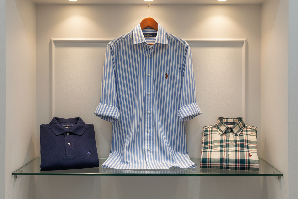 CAMISAS LISAS, DE RALLAS, CUADROS RALP LAUREN